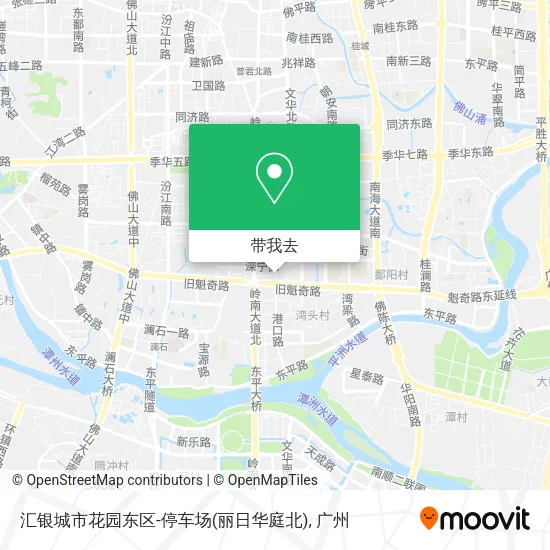 汇银城市花园东区-停车场(丽日华庭北)地图