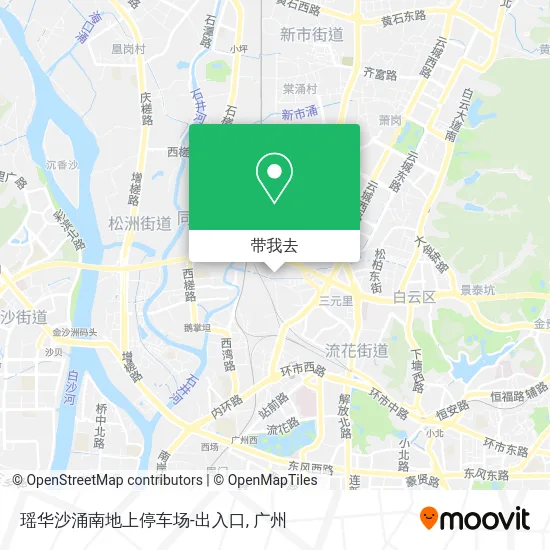 瑶华沙涌南地上停车场-出入口地图