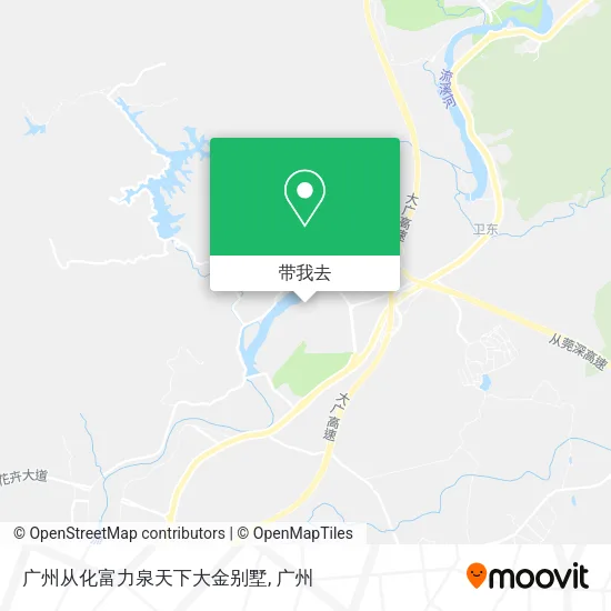 广州从化富力泉天下大金别墅地图