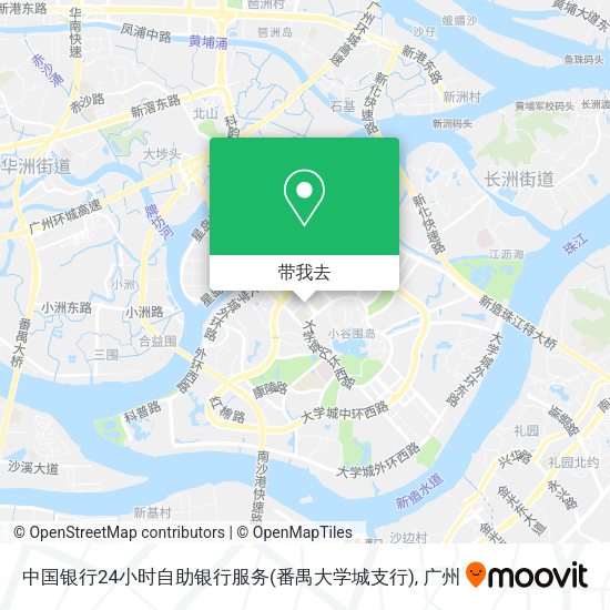 中国银行24小时自助银行服务(番禺大学城支行)地图