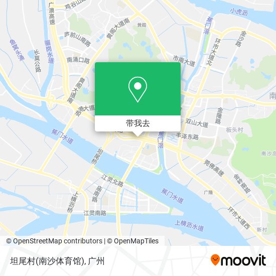 坦尾村(南沙体育馆)地图