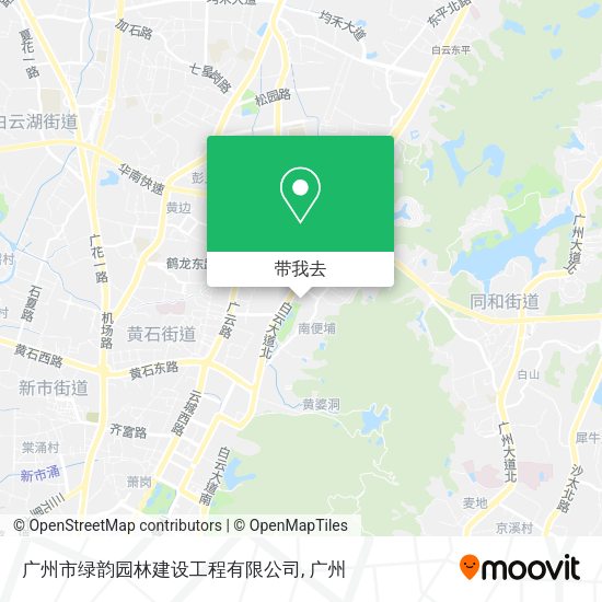 广州市绿韵园林建设工程有限公司地图