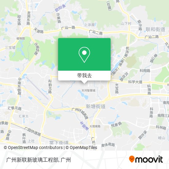 广州新联新玻璃工程部地图
