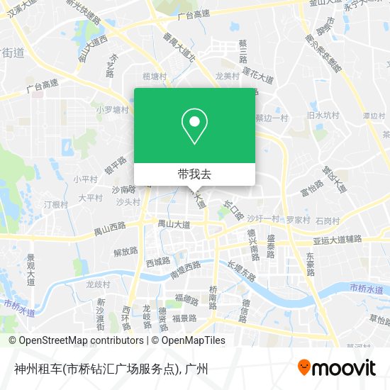 神州租车(市桥钻汇广场服务点)地图