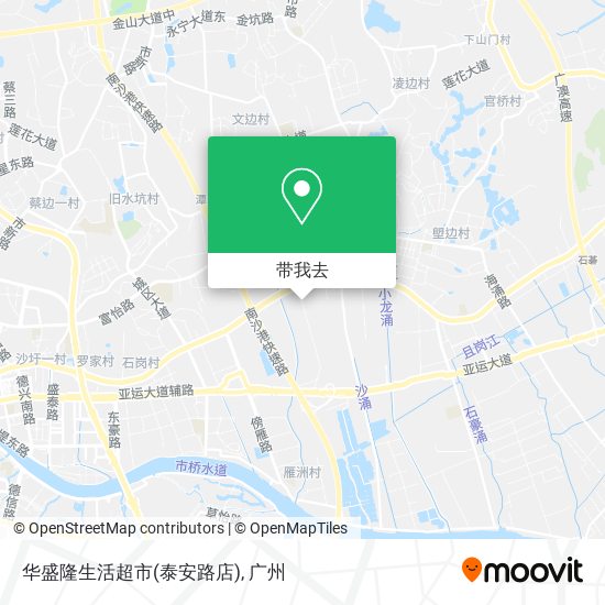 华盛隆生活超市(泰安路店)地图