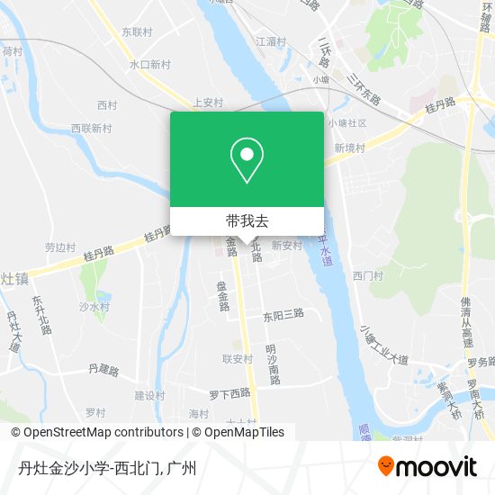 丹灶金沙小学-西北门地图