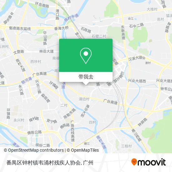 番禺区钟村镇韦涌村残疾人协会地图