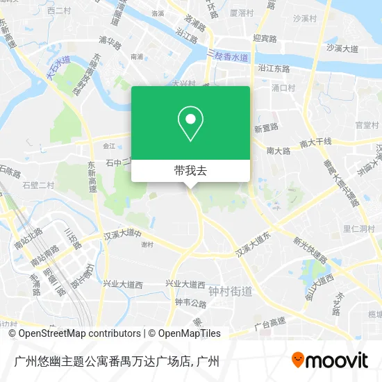 广州悠幽主题公寓番禺万达广场店地图