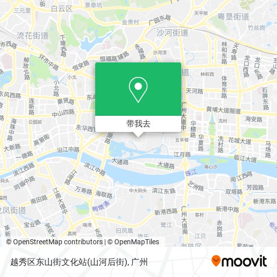 越秀区东山街文化站(山河后街)地图