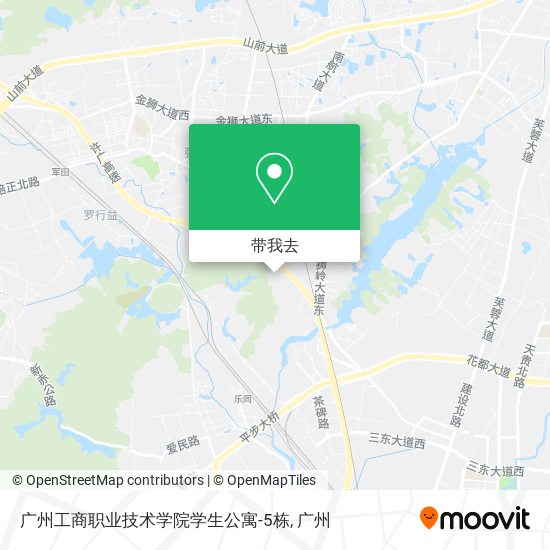 广州工商职业技术学院学生公寓-5栋地图