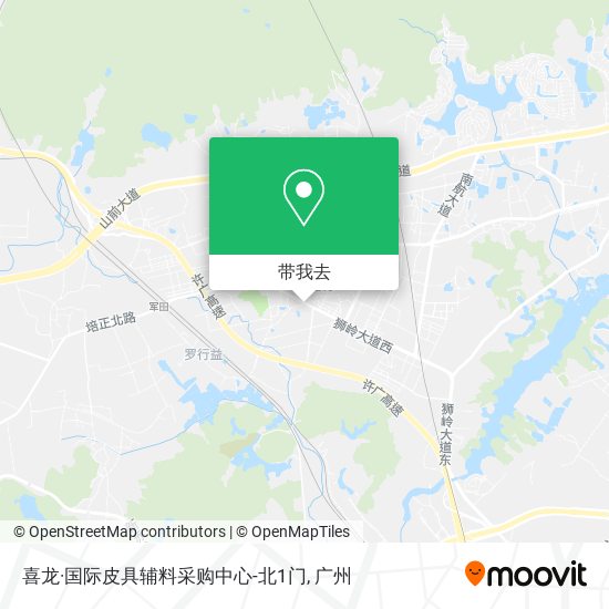 喜龙·国际皮具辅料采购中心-北1门地图