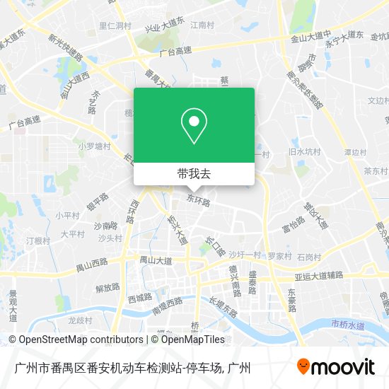 广州市番禺区番安机动车检测站-停车场地图