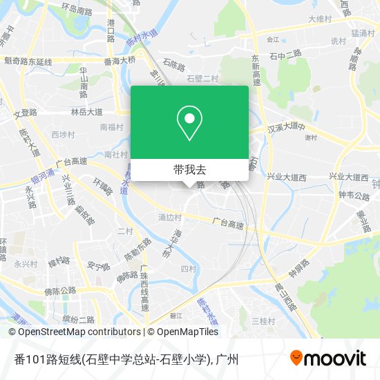 番101路短线(石壁中学总站-石壁小学)地图
