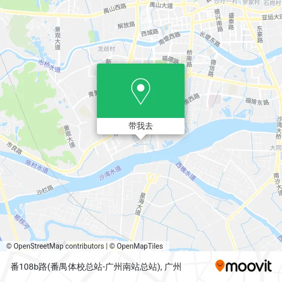 番108b路(番禺体校总站-广州南站总站)地图