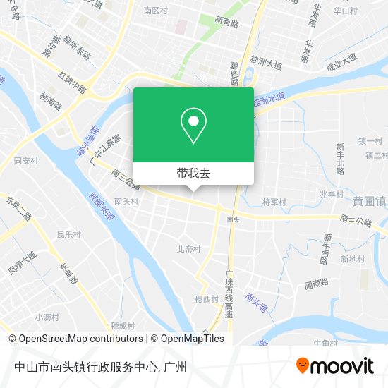 中山市南头镇行政服务中心地图