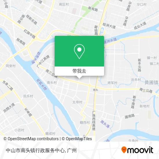 中山市南头镇行政服务中心地图