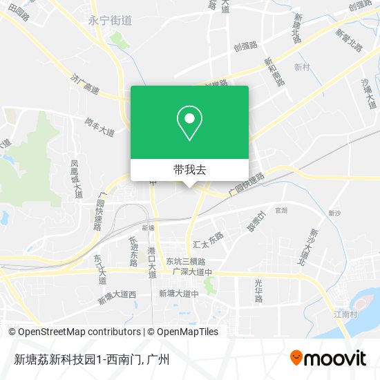 新塘荔新科技园1-西南门地图