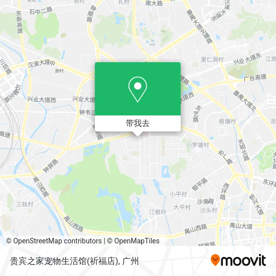 贵宾之家宠物生活馆(祈福店)地图