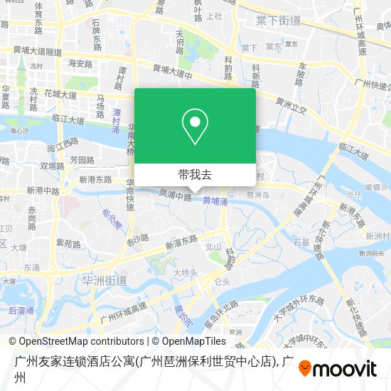 广州友家连锁酒店公寓(广州琶洲保利世贸中心店)地图