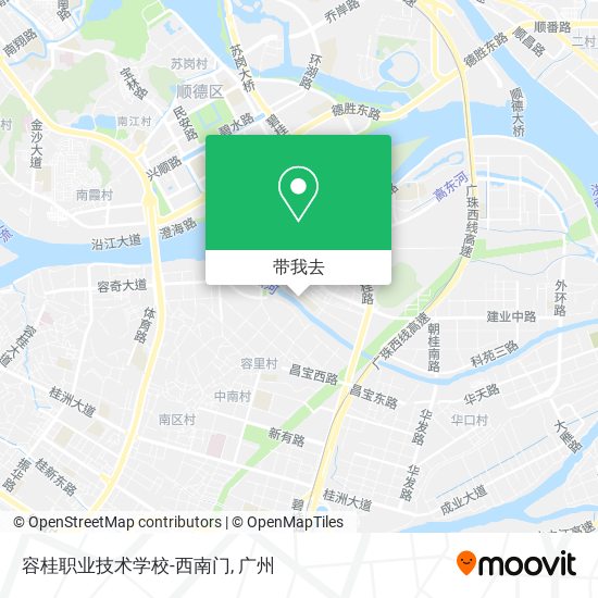容桂职业技术学校-西南门地图