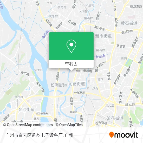广州市白云区凯韵电子设备厂地图