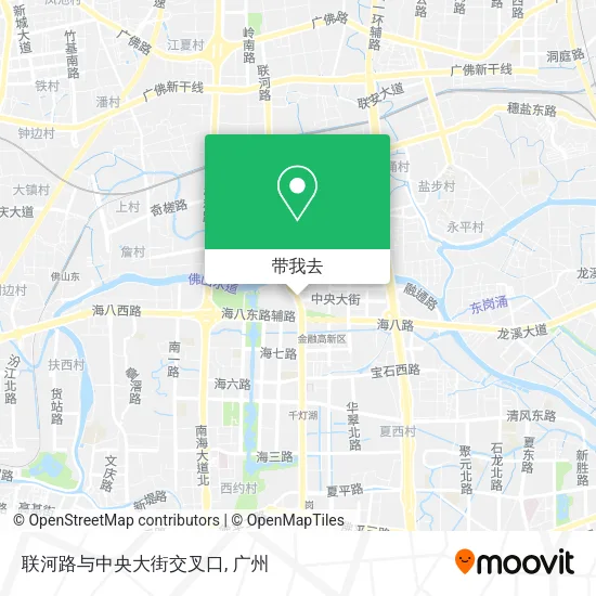 联河路与中央大街交叉口地图