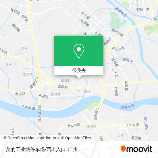 美的工业城停车场-西出入口地图