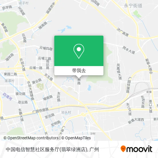 中国电信智慧社区服务厅(翡翠绿洲店)地图
