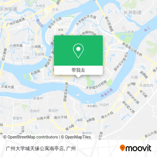 广州大学城天缘公寓南亭店地图