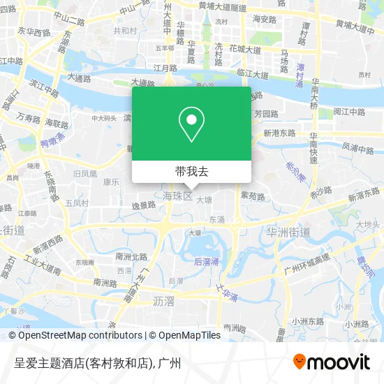 呈爱主题酒店(客村敦和店)地图
