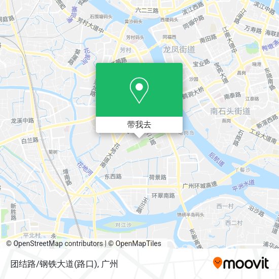 团结路/钢铁大道(路口)地图