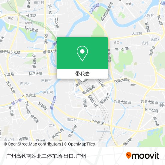 广州高铁南站北二停车场-出口地图