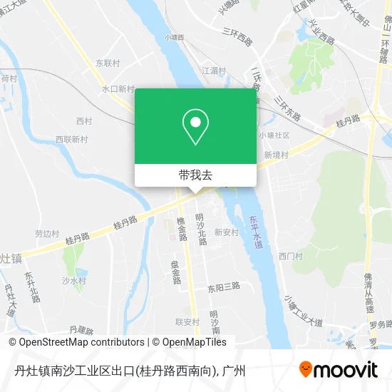 丹灶镇南沙工业区出口(桂丹路西南向)地图