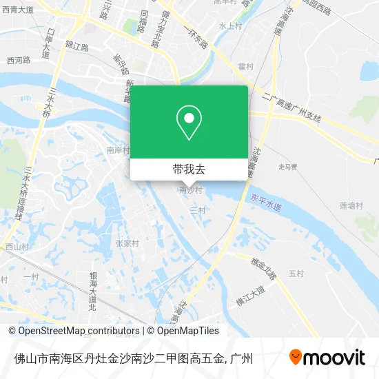 佛山市南海区丹灶金沙南沙二甲图高五金地图