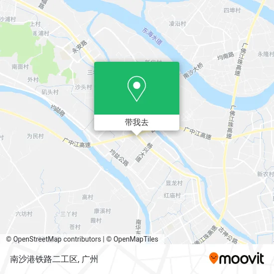 南沙港铁路二工区地图