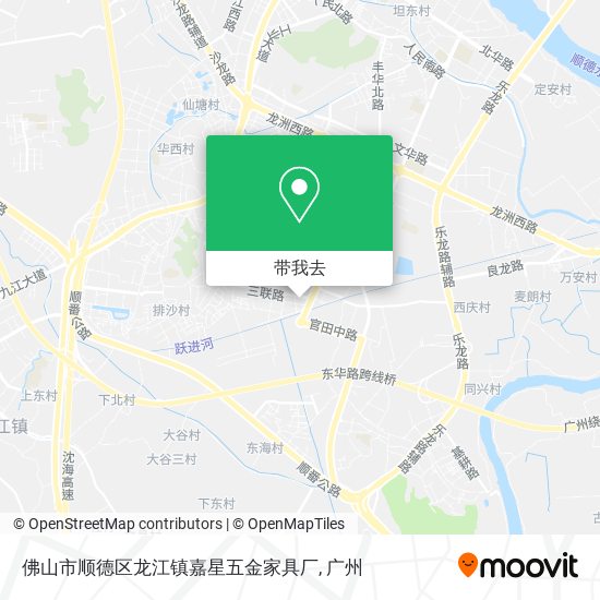 佛山市顺德区龙江镇嘉星五金家具厂地图