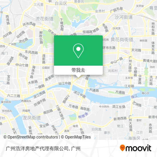 广州浩洋房地产代理有限公司地图