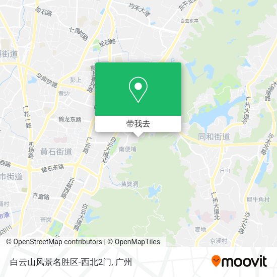 白云山风景名胜区-西北2门地图