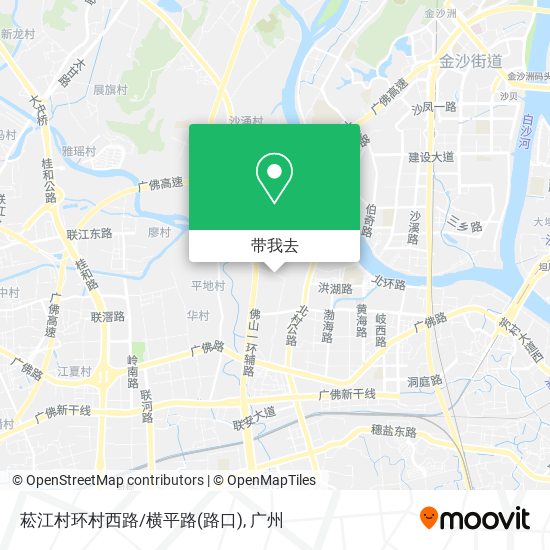 菘江村环村西路/横平路(路口)地图