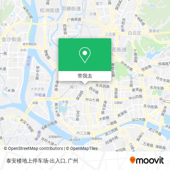 泰安楼地上停车场-出入口地图