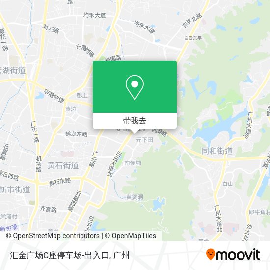 汇金广场C座停车场-出入口地图
