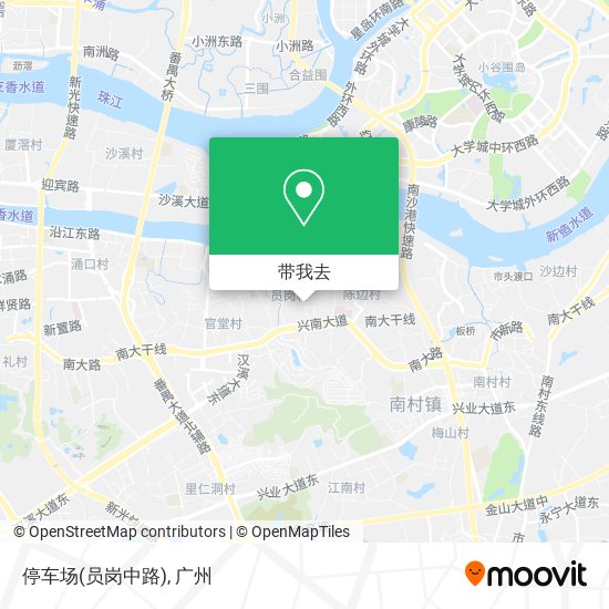 停车场(员岗中路)地图