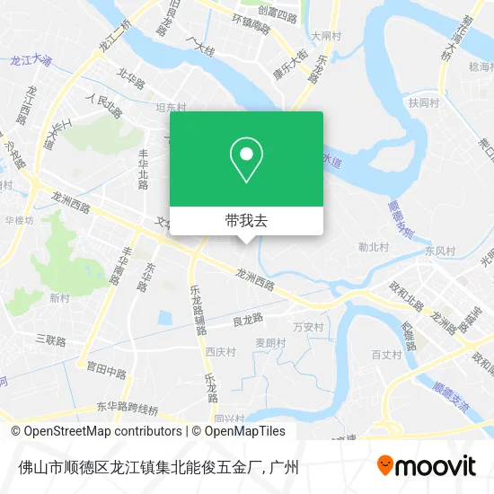 佛山市顺德区龙江镇集北能俊五金厂地图