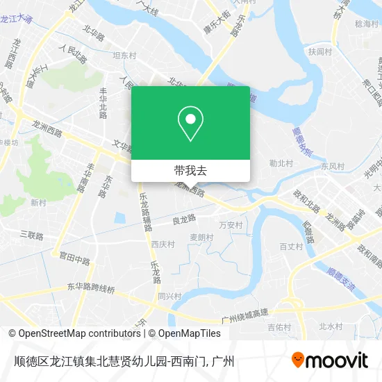 顺德区龙江镇集北慧贤幼儿园-西南门地图