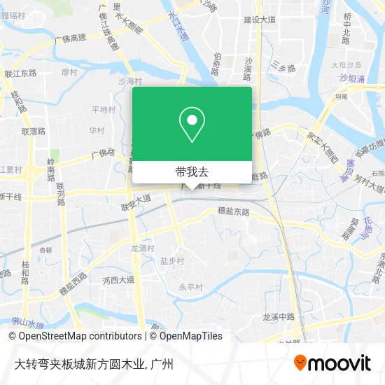 大转弯夹板城新方圆木业地图