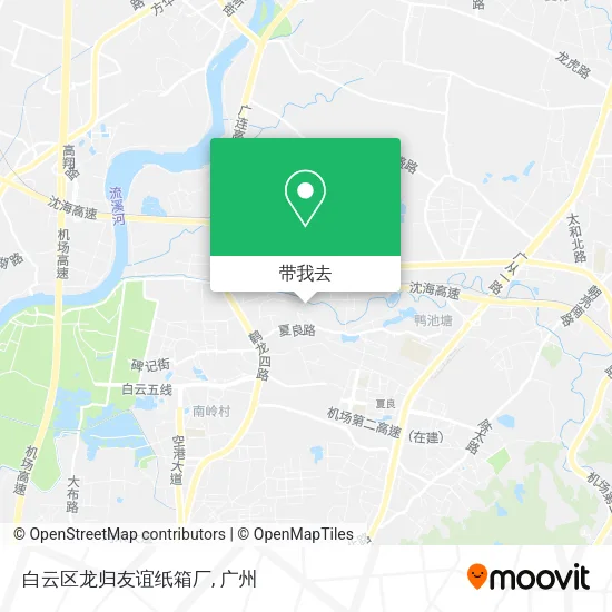 白云区龙归友谊纸箱厂地图