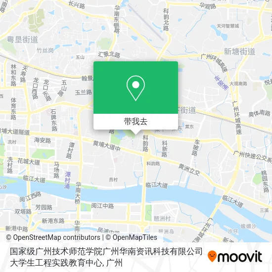 国家级广州技术师范学院广州华南资讯科技有限公司大学生工程实践教育中心地图