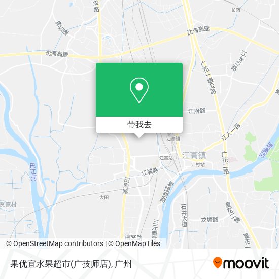 果优宜水果超市(广技师店)地图
