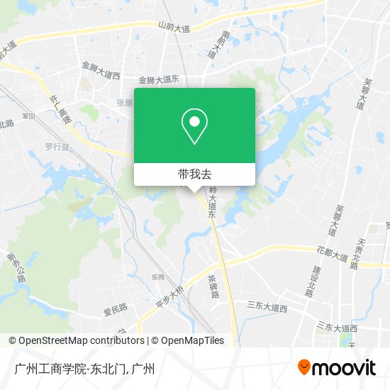 广州工商学院-东北门地图