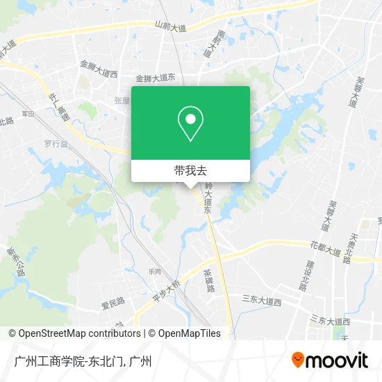 广州工商学院-东北门地图